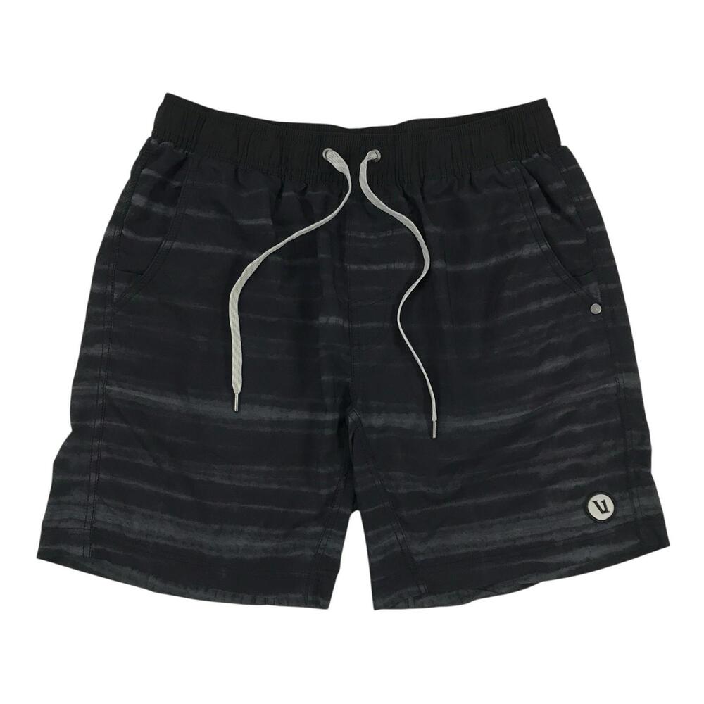 Vuori Kore Shorts Mens Small S Black Gray 7” Inseam Lined Gym Running Yoga V302